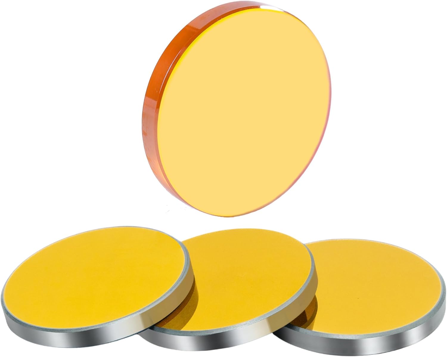 1PCS 20mm CO2 Laser Lens 50.8mm / 2" and 3PCS 20mm CO2 Laser Mirror Si Reflective Lens for CO2 Laser Engraver Cutting Cutter