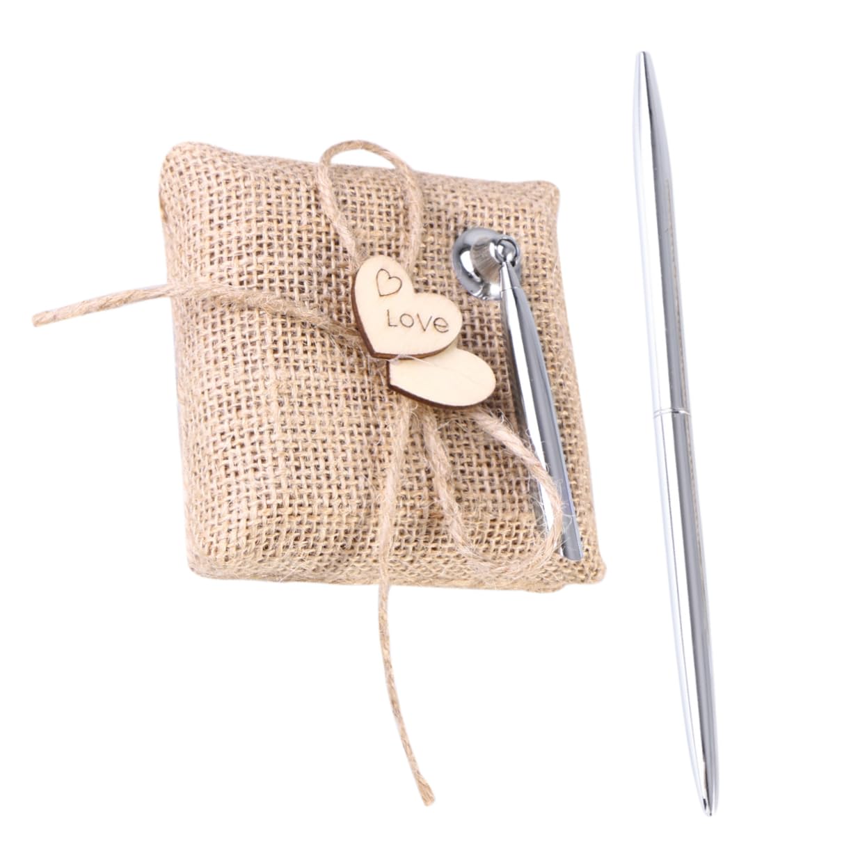 Home Decorations Wedding Guest Book Burlap Holder Guest Book Pen Rustic Wedding Favors Wedding Supplies Wedding Pen Bracket Bamboo Love Wedding Guest Pen