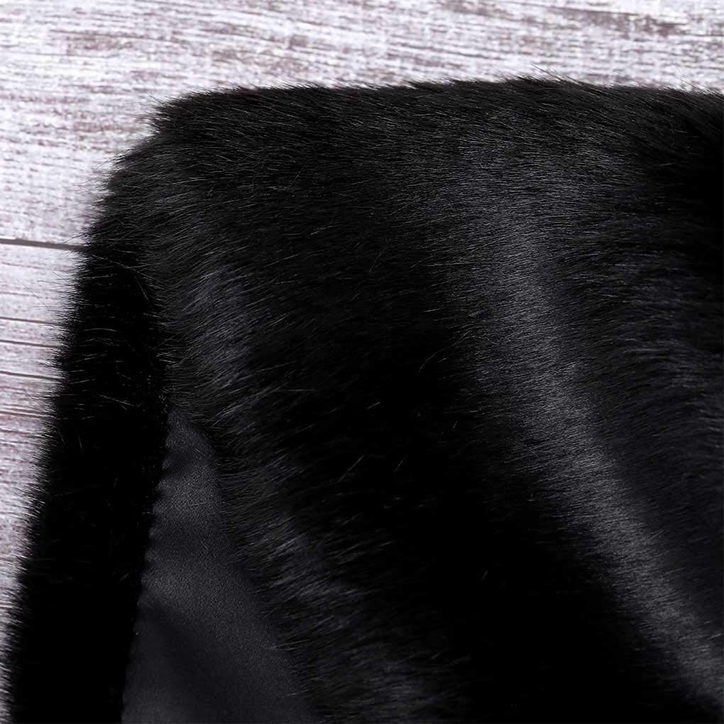 CanB Women's Faux Rabbit Fur Stole Winter Bridal Fur Wraps and Shawls Bride Wedding Fur Cape for Bridesmaids - Image 9