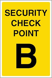 V Safety Security Check Point B 100 x 150 mm - 2mm Super-Tough Rigid Plastic
