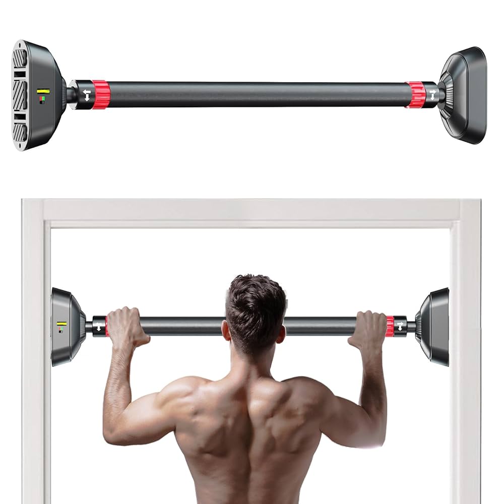 Amazon | PINJIAN ドア懸垂バー レベル内蔵 ドリル不要 プル