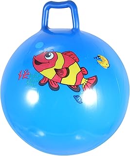 Ipetboom Hopper Ball Bounce Jumping Hopper Hop Ball, 1PC 9.8inch Inflatable Jumping Bouncy Balls(Random Color)