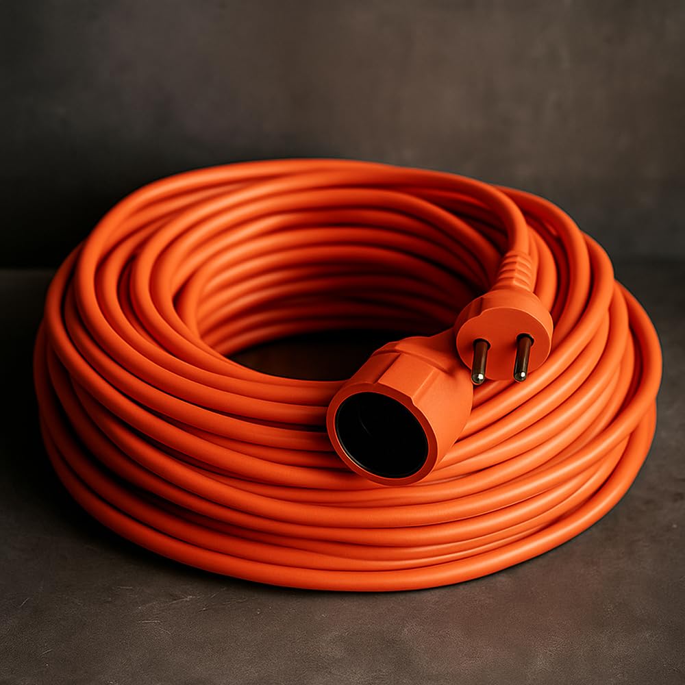 Rallonge Rallonge Enroulée, Câble 2x1mm², 30m, SCHUKO, 1 Prise, Protection IP44, pour Maison, Jardin, Garage et Atelier | Multi-Saisons et Robuste