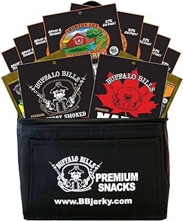 Buffalo Bills 12-Piece Beef Jerky Sampler Black 6-Pack Gift Cooler (12 assorted 1.5oz jerky packs)