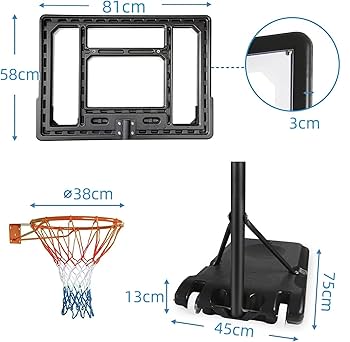 Amazon.co.jp: Giitoo バスケットゴール 210cm 5/7号球対応 屋外