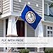Anley Fly Breeze 3x5 Foot Virginia State Polyester Flag - Vivid Color and Fade proof - Canvas Header and Double Stitched - Virginia VA State Flags with Brass Grommets 3 X 5 Ft