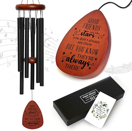 Campanillas de viento de agradecimiento para amigos, regalos de cumpleaños para mejores amigos, regalos de cumpleaños para mujeres y hombres,