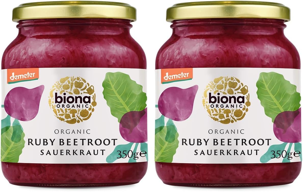 Biona Demeter Organic Sauerkraut Ruby Red 350g (Pack of 2)