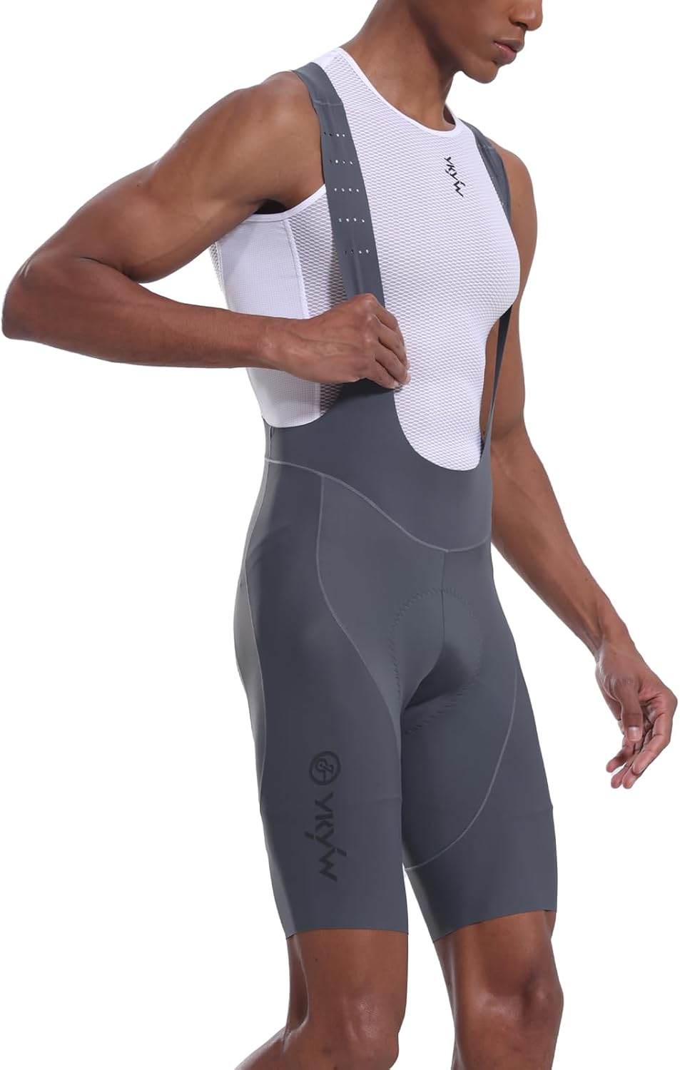 YKYWBIKE Cycling Bibs Men,Elastic Interface Padded Cycling Bib Shorts,Breathable Road Bike Bib Shorts,Biking Bib Short Men - Image 3