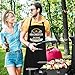 XCSJKJ Grillschürze für Männer Kochschürze Herren Schürze Lustig, mit 4 Taschen GrillSchürze für Männer küchenschürze Herren Personalisiert Schürze - GRILLMEISTER