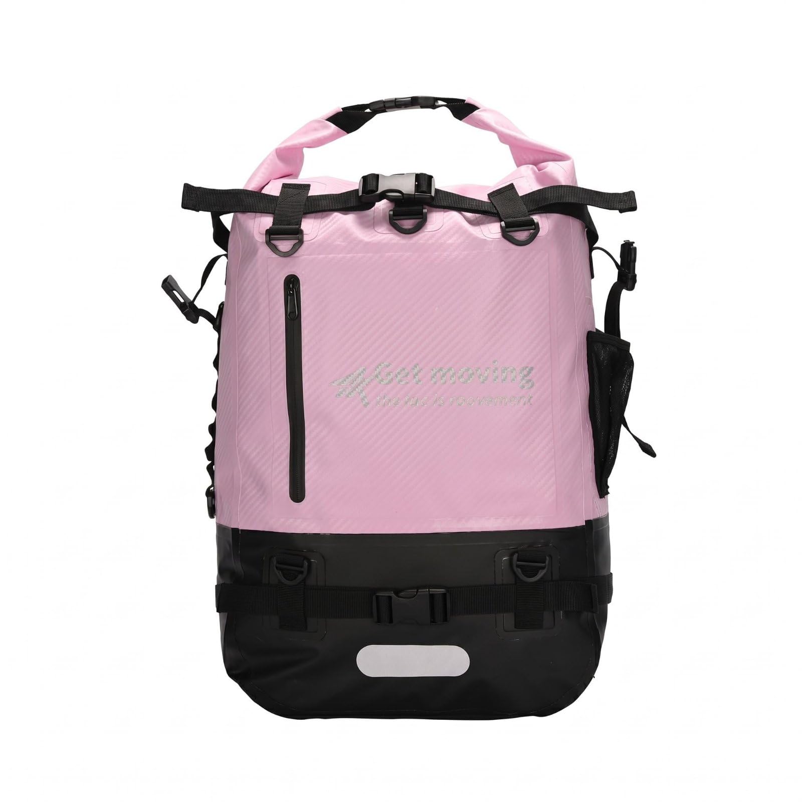 Multi Functional Outdoor Backpack Portable Large Capacity Backpack Coated Surface Gear Carrier Wear-Resistant for Sports, Camping, Beach, Light Pink, Standard-image-11