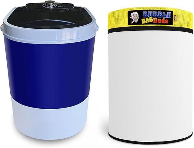 BUBBLEBAGDUDE Bubble Bags Machine 5 Gallon Mini Washer Herbal Ice Essence Extraction Washing Machine with 5 Gallon 220 Micron Zipper Bag - 240 Volts - Eliminate 90% of Work & Save Time