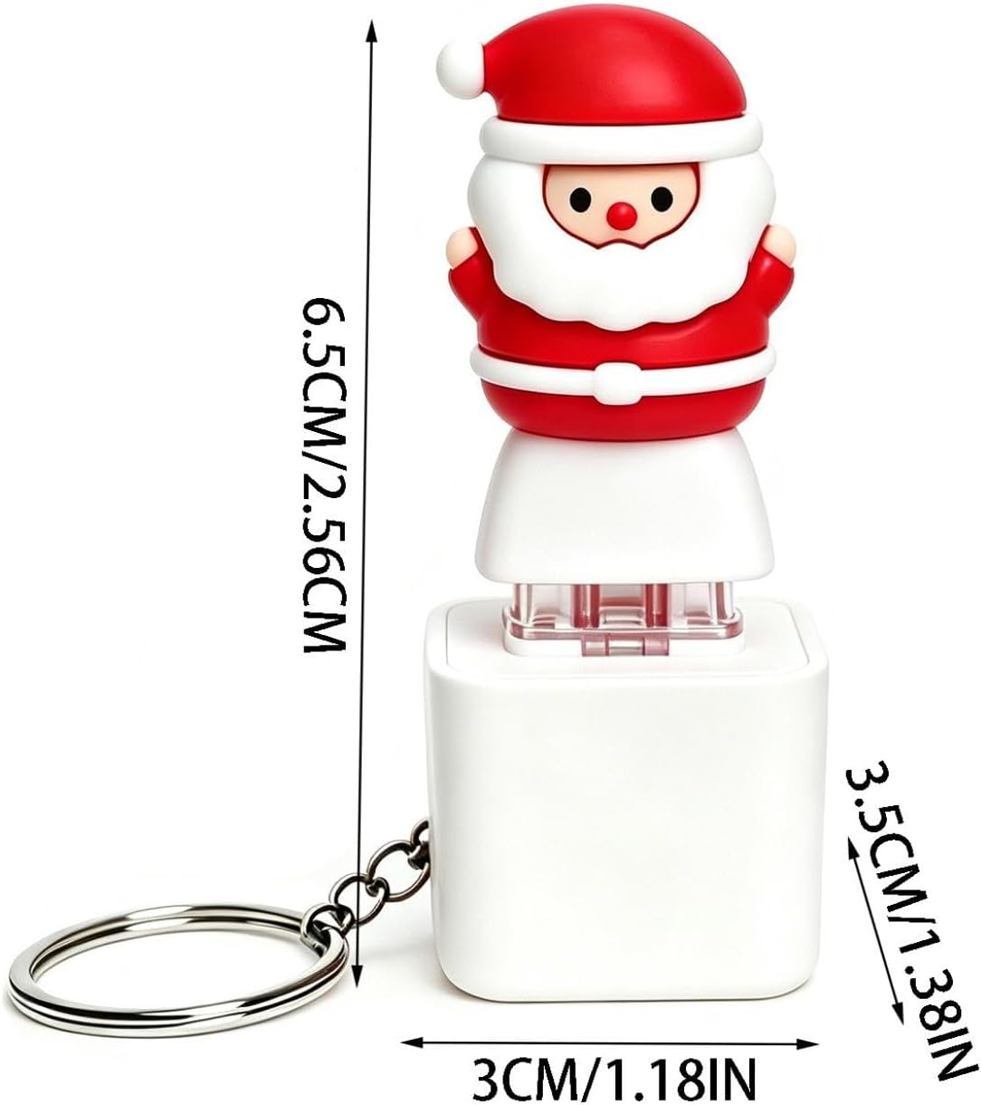 Santa Themed Press Keychain, Type‑C Rechargeable LED Keyboard Clicker image 3
