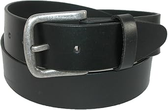 CTM Mens Leather Removable Buckle Bridle Belt