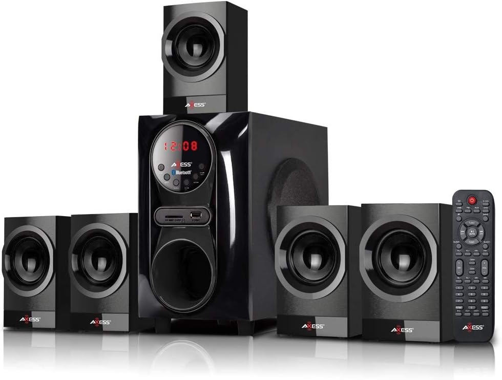 AXESS Mini Entertainment System 5.1-Channel Home Theater Speaker System Black (MSBT3911BK)