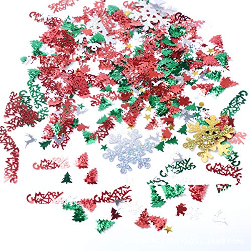 Kipetto 7500Pcs Christmas Confetti Snowflakes Reindeer Christmas Tree Mixed Confetti Xmas Table Party Decorations #TOP4