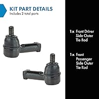 Vista 492 de TRQ Juego de barras de acoplamiento interiores delanteras 2 piezas compatibles con Acura RDX 2013-2018