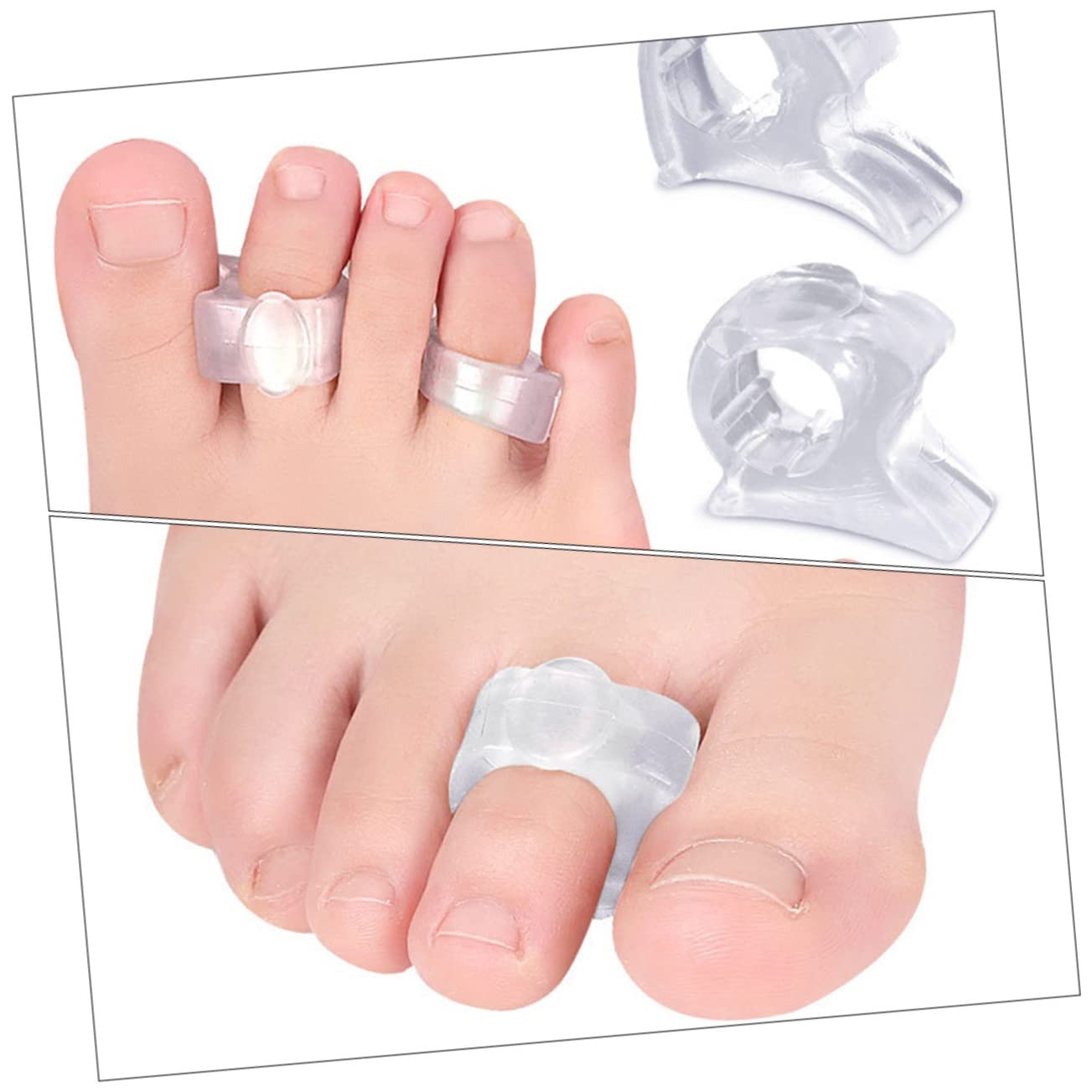 Didiseaon 3pairs Comfortable Toe Separators for Women Men Toe Corrector Spreader
