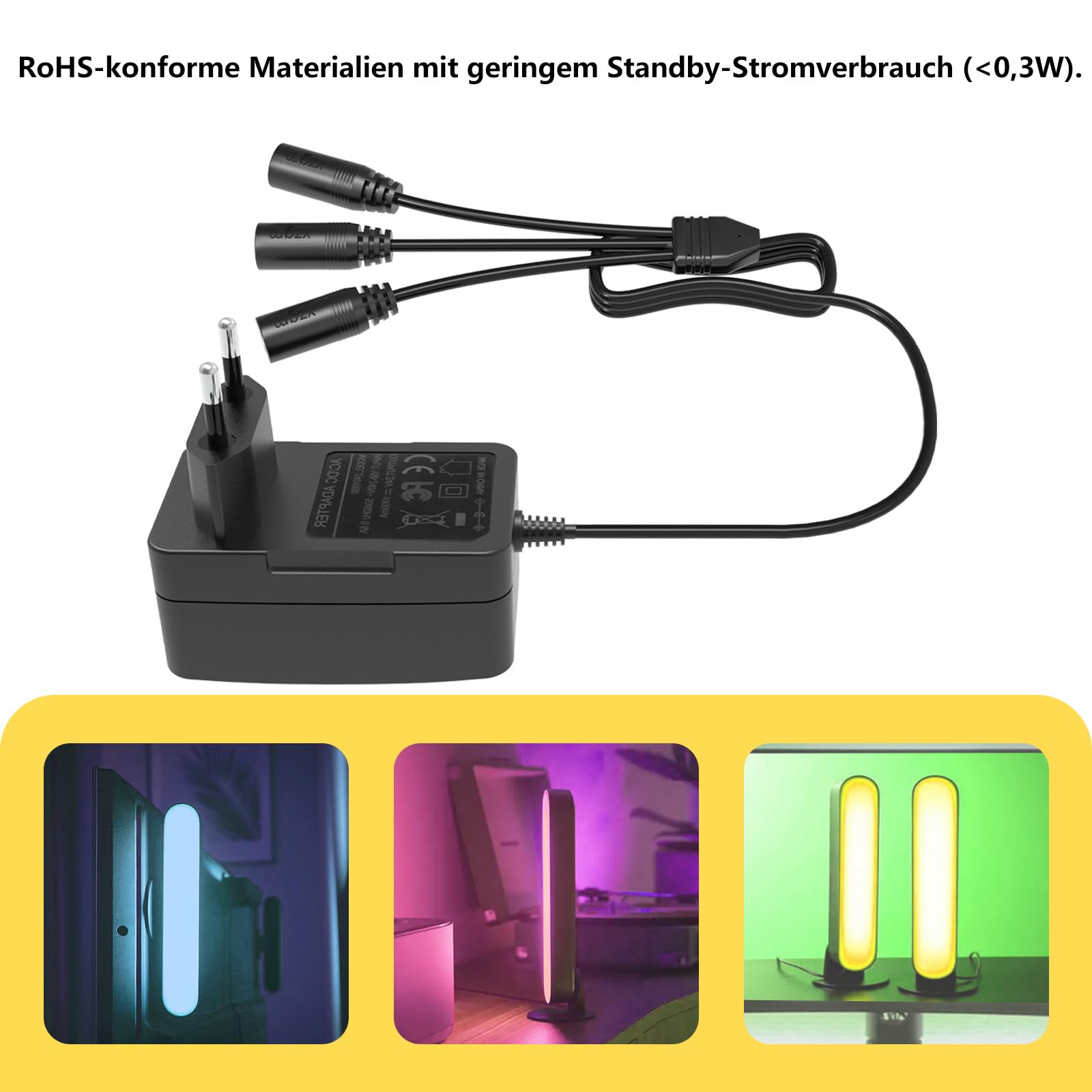 24V Netzteil Ladegerät für Philips Hue Play Light Bar Smart LED Bar Licht Ladekabel AC Adapter