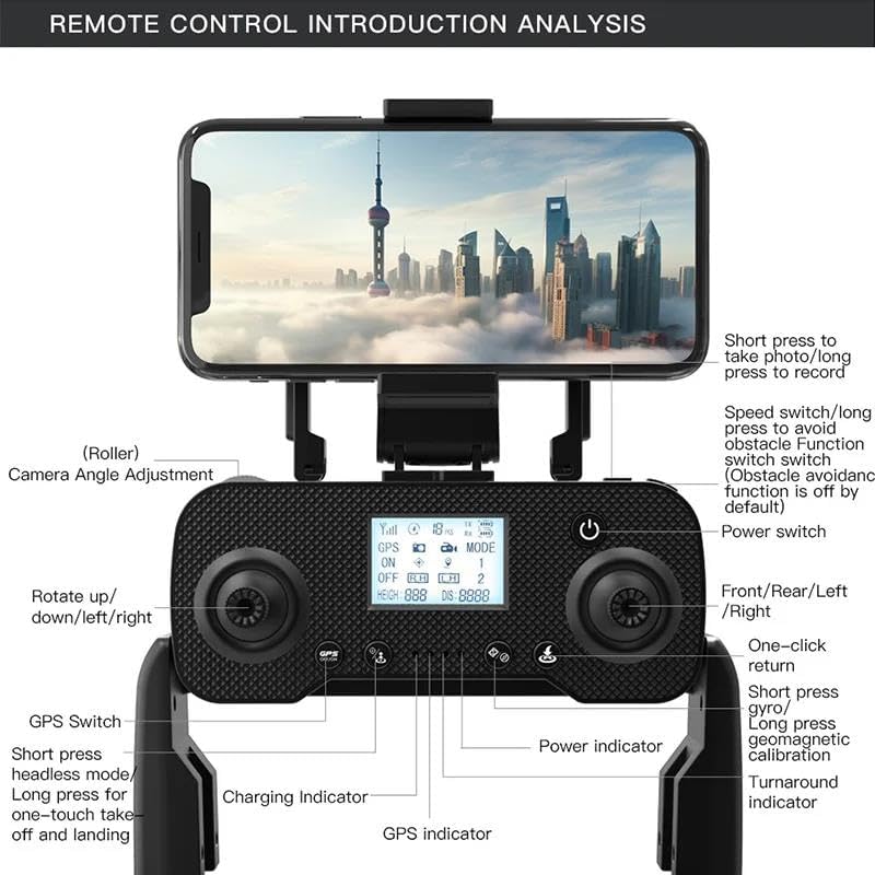 Dual Battery,Drone L200 PRO MAX GPS with 2-axis Gimbal Professional Anti-Shake 4K HD Camera FPV Drone 360° Obstacle Avoidance Quadcopter