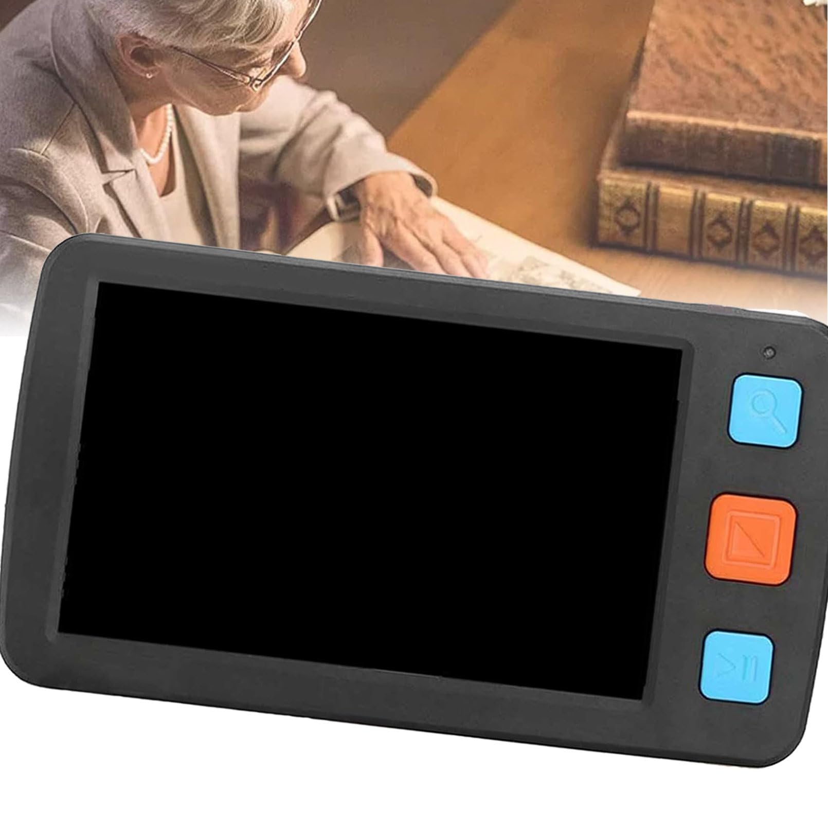 Cyfrowa Lupa Wideo, PrzenośNa PrzenośNa Elektroniczna Pomoc W Czytaniu, PrzenośNa Cyfrowa Lupa Wideo 5-Calowa Lupa O SłAbym Widzeniu Z Zoomem 2x-32x,Black