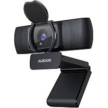 AUSDOM Kamera Kapa  ile Otomatik Odaklama FHD 1080P Web Kameras ,  ift G r lt  Azaltma Mikrofonlu AF640   Web Kameras , Masa st /Diz st /Mac i in 90  G r  Alan , Skype/Zoom/Webex/Lync ile  al r