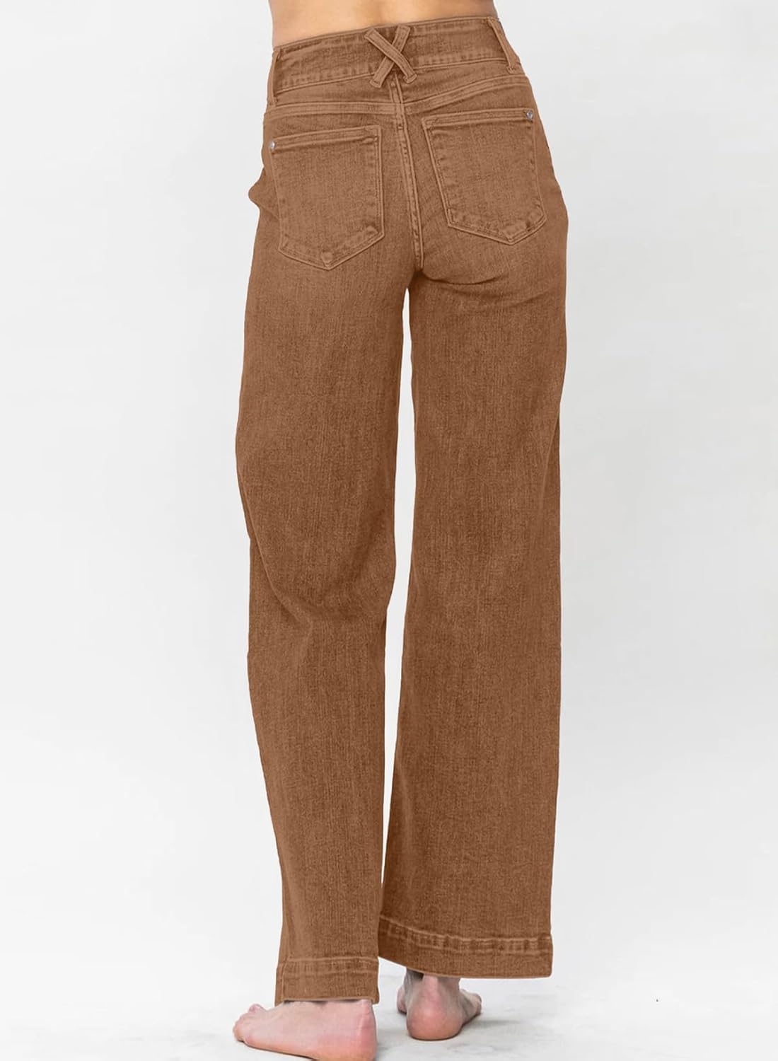 Astylish Women's High Waisted Wide Leg Straight Jeans - Image 3