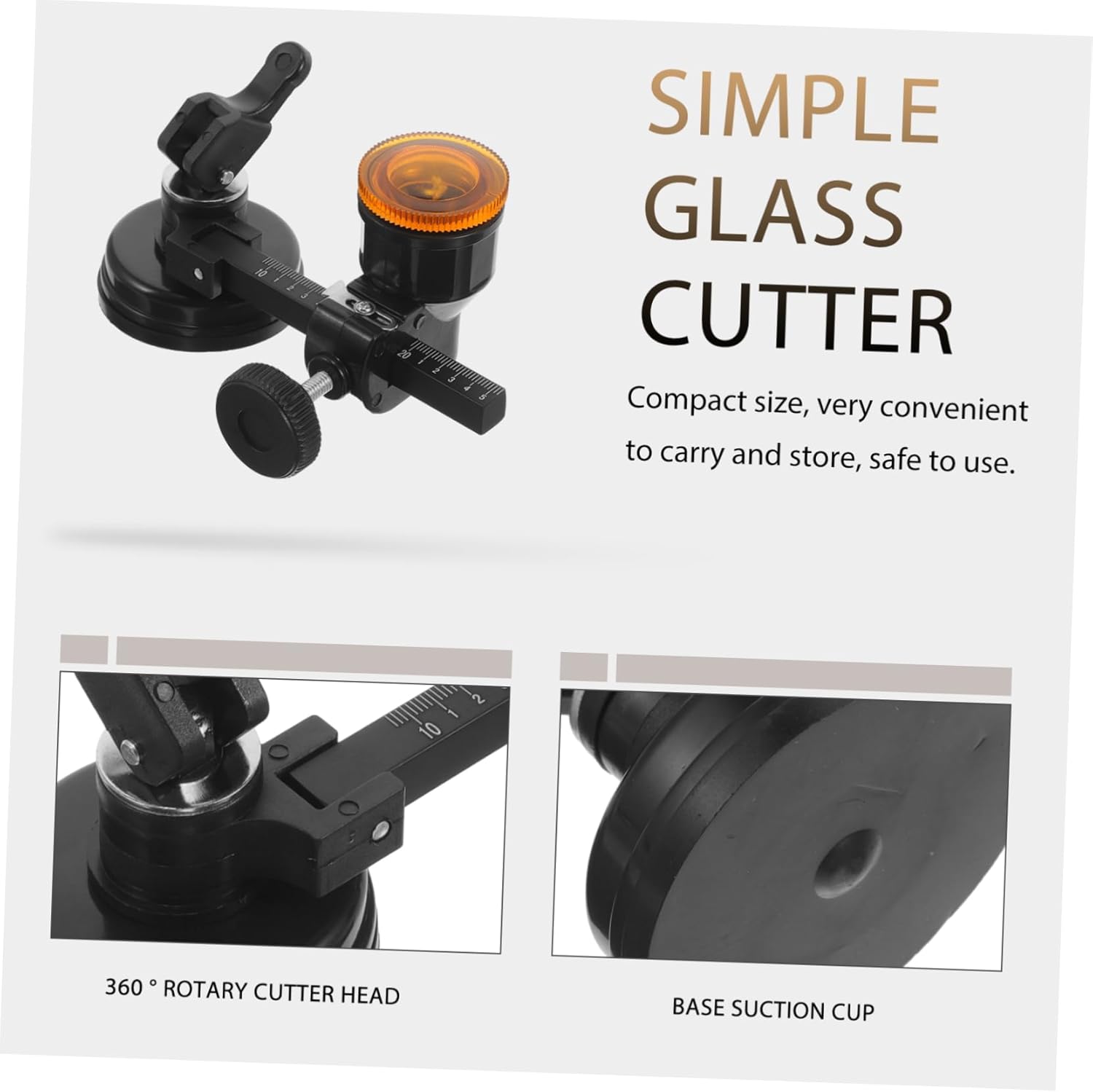 HOMSFOU 4pcs Glass Cutter Round Diameter Circle Cutting Tool Circle Cutter Glass Cutting Tool Precision