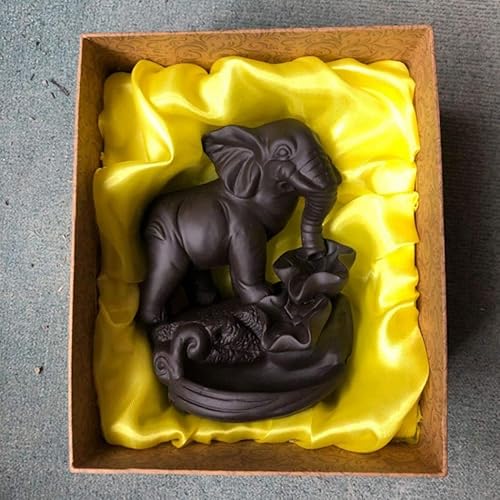 Miniatura 7 de Risup - Soporte para quemador de incienso de cerámica diseño de elefante 10 conos de incienso regalo