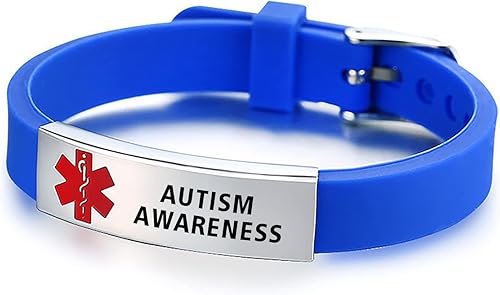 Miniatura 10 de Pulsera de identificación de alerta médica grabada con láser, pulsera ajustable negra ELIOUS para hombres y mujeres, primeros auxilios