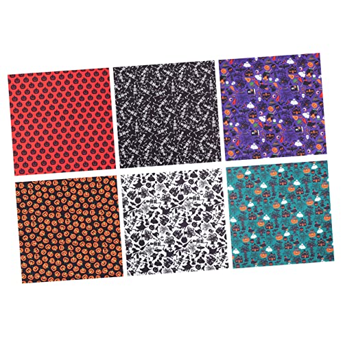 Tissus pour couture DIY Halloween : 6 feuilles à motifs variés pour vêtements soi-même
