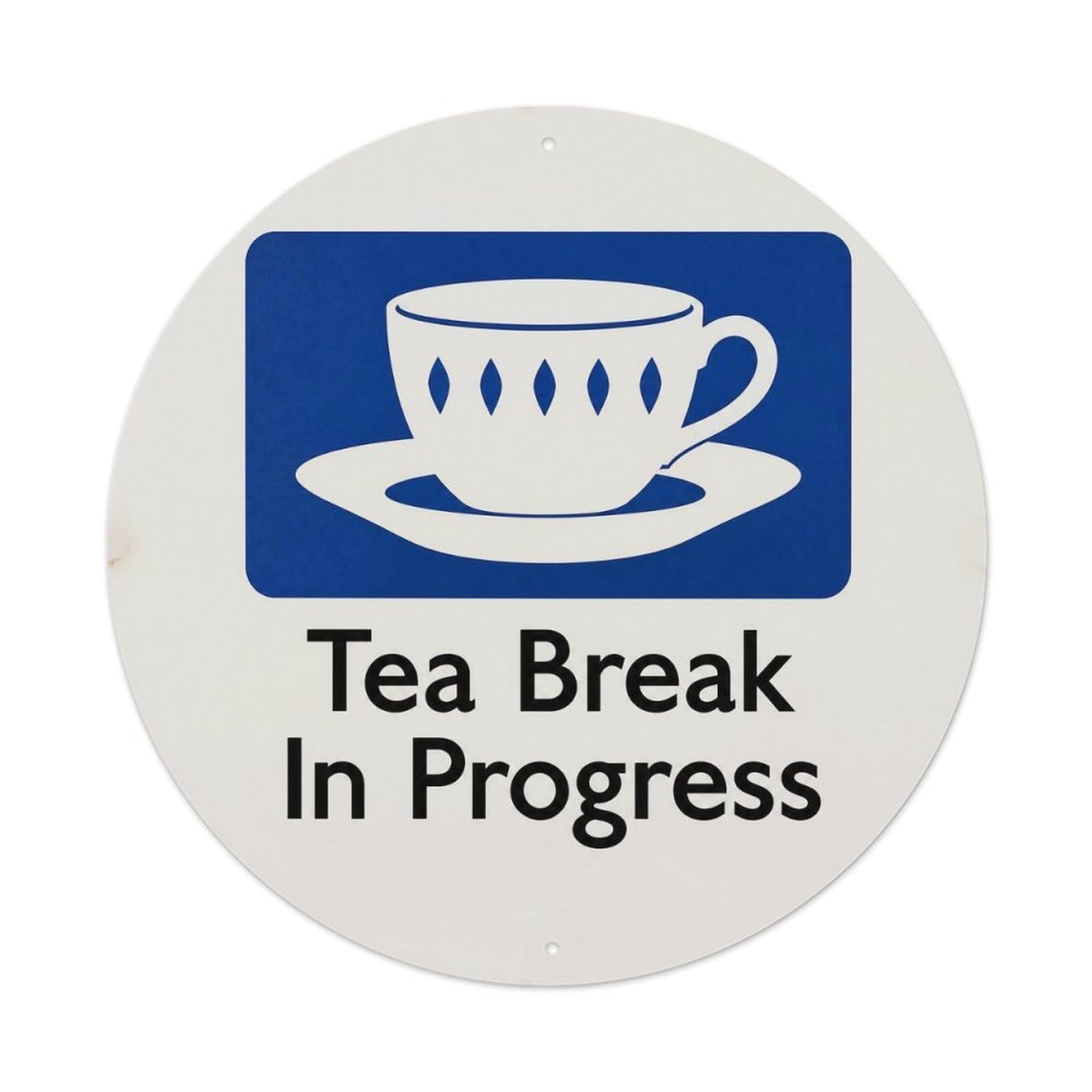 Olyhtr 8X8inch Classic Style Tea Humor Satire Typography British Bold Lettering Metal Tin Sign