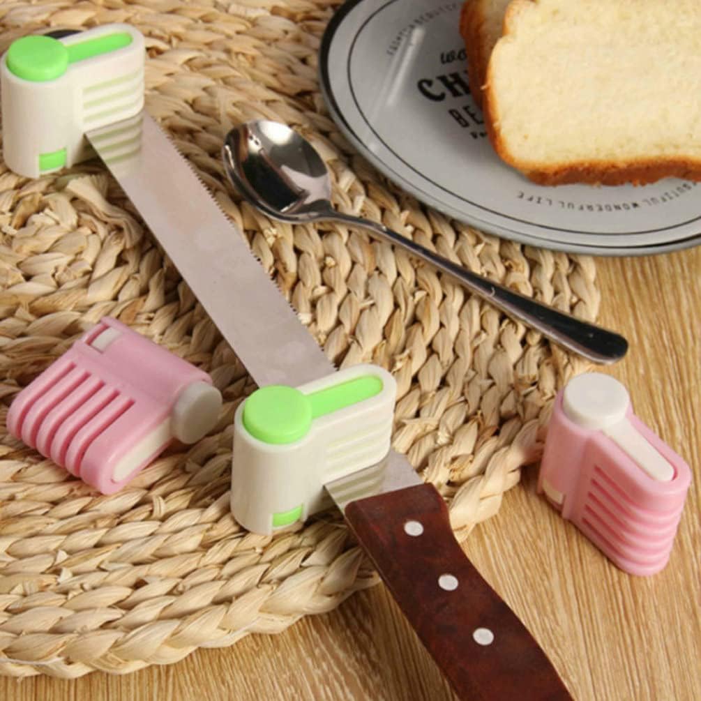 Hemoton 6pcs DIY Cake Leveler Slicer Cutter Adjustable Bread Cutter 5 Layers Stratification Auxiliary Bread Toast Slice Kitchen Fixator Tool