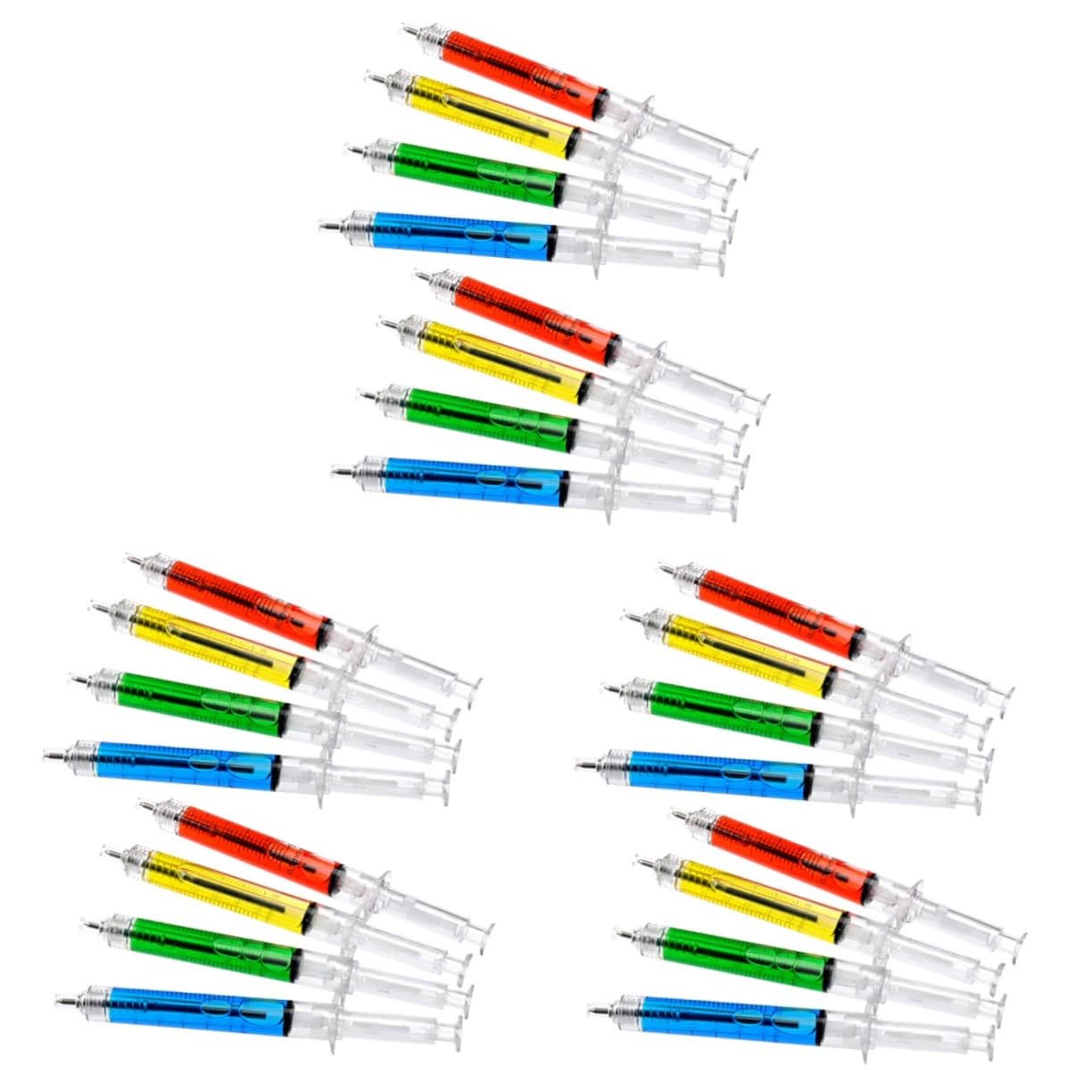 OSALADI 72 pièces Lot de Stylos Bille Forme Couleur Bleu Rouge Vert Jaune Stylos Créatifs pour Étudiants Usage Scolaire et Bureau Design Original Injecteur