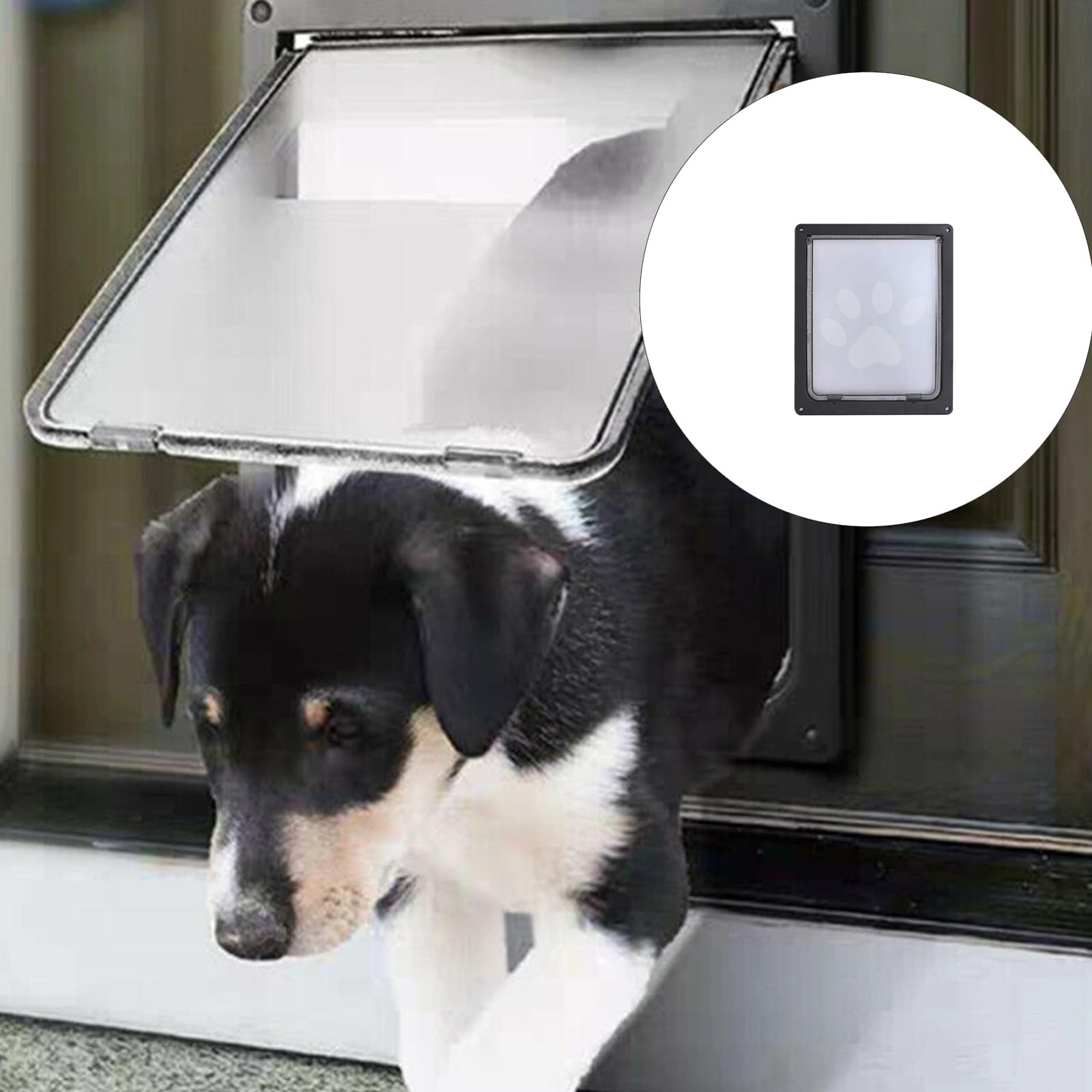Haustiertür, sichere Hundeklappe mit klarer Sicht, einfache Installation, 2-Wege Eingangs und Ausgangskontrolle, sichere Hundeklappe mit klarer Sicht, einfache Installation