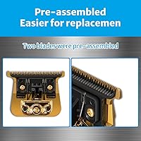 Vista 5 de Blade Compatible with Babyliss Trimmer Blades Replacement FX707z, FX787, FX726, 1 Pack, Gold