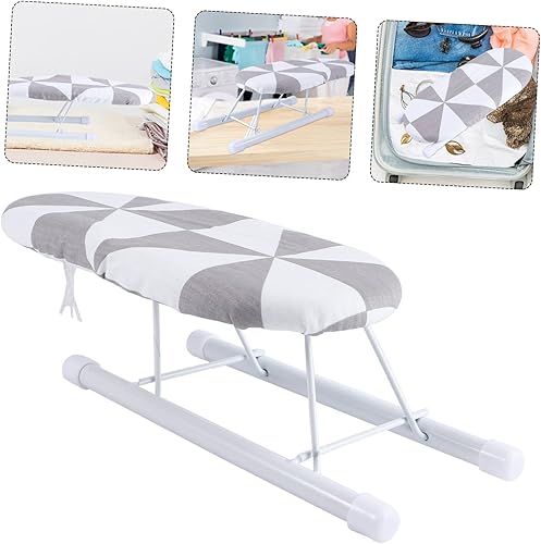 Miniatura 4 de GRIRIW Tabla de planchar de mesa, 1 unidad, tabla de planchar, tubo de acero, mesa de planchado para el hogar, mini alfombrilla de planchar para
