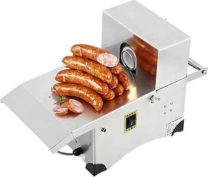 Stainless Steel Sausage Tying Machine, Commercial Automatic Sausage Linker with Adjustable Length 0-50mm for Restaurant and Home Use