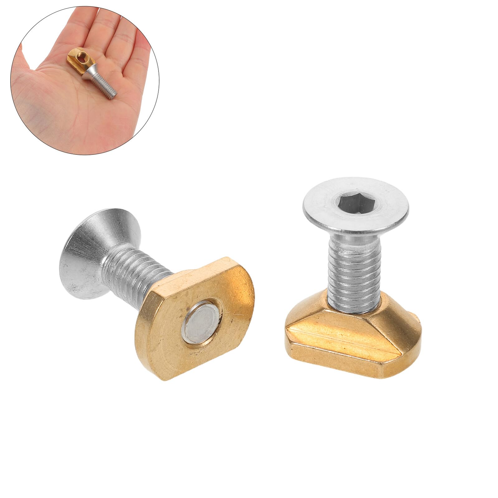 Zerodeko Juego de Tornillos y Tuercas T M8 de Latón para Montaje de Tablas de Hidroala 8 Piezas con Arandelas Antideslizantes Kit Compatible para Paddle Surf y Kitesurf Resistente