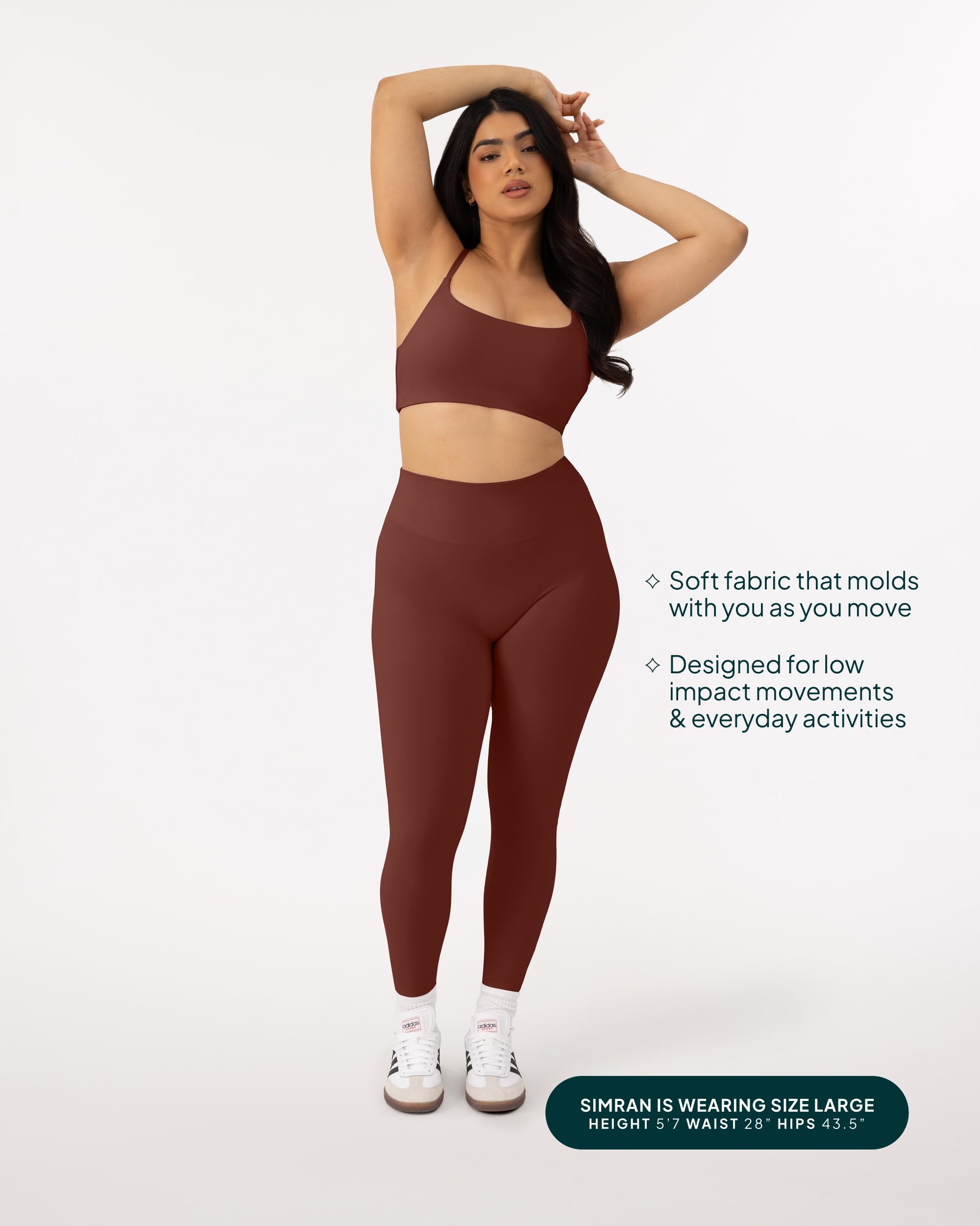 PAVOI ACTIVE FlexFlow - Leggings morbidi da allenamento da donna, a vita alta, senza cuciture anteriori, leggings da palestra e yoga