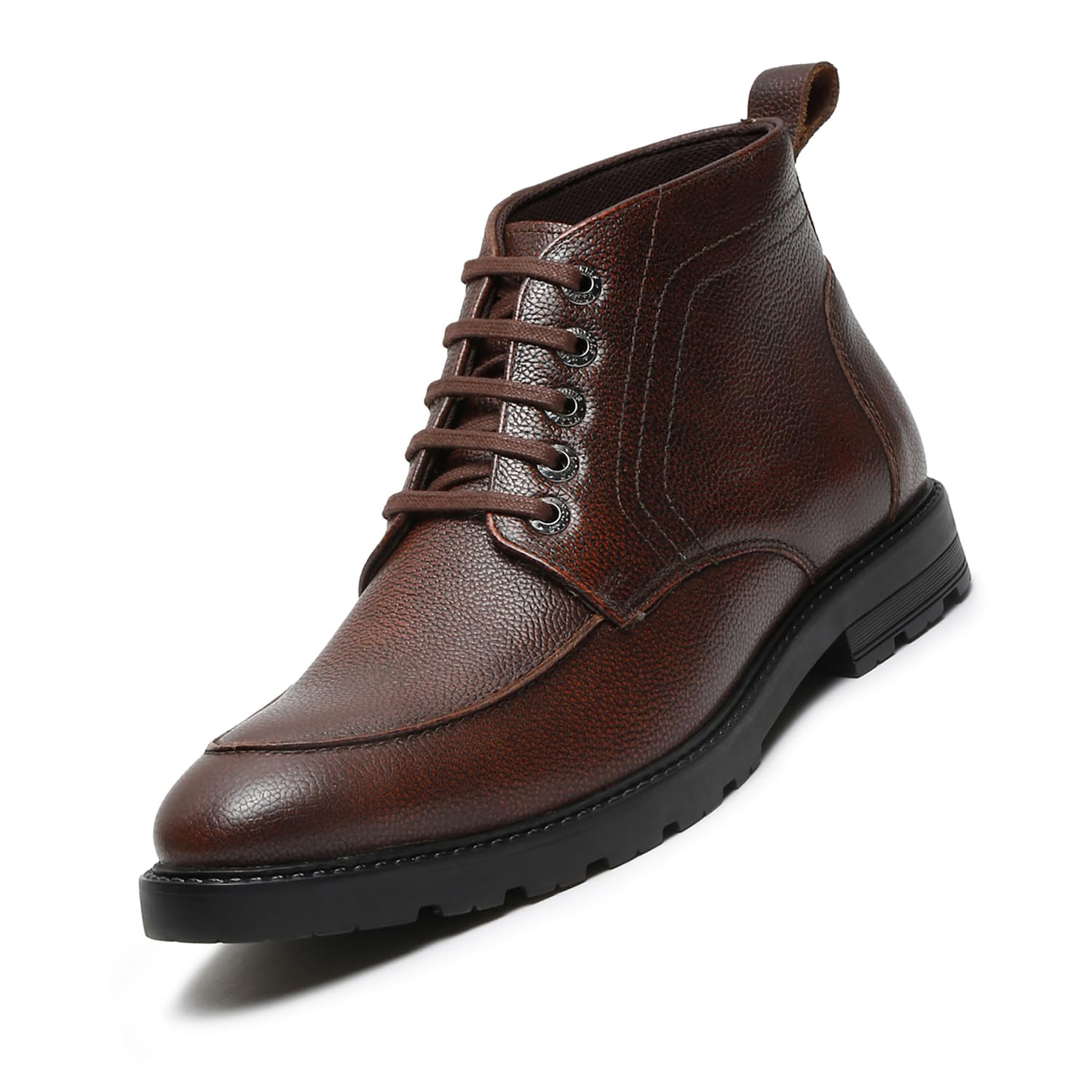 Chukka Boot for Men | Handcrafted | High Ankle Leather Boots | Hiking and Biking Boot | Lace Up Style Mens Formal Boot | Color - Brown (BT-WBNDCKVSBB)-image-30