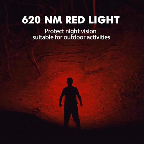 Miniatura 3 de Sofirn HS21 - Linterna frontal con luz roja, 2200 lúmenes, lámpara LED brillante USB C recargable con foco, reflector, potente faro impermeable para