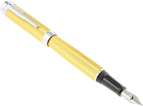Conklin Herringbone Signature Pluma Estilográfica Amarillo - M