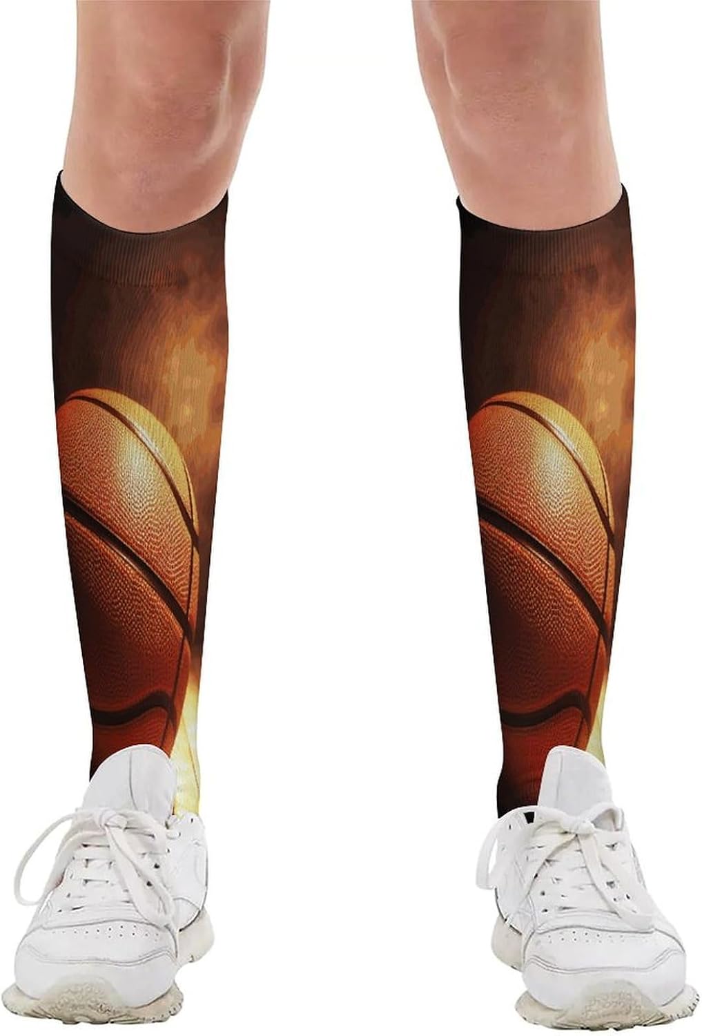 Basketball Background Crew Socks Calf Socks Athletic Crew Sock