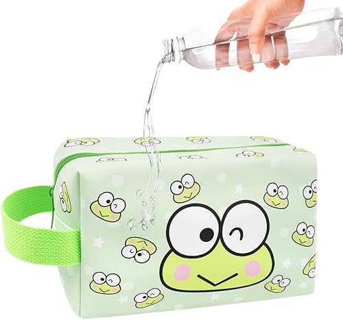 Miniatura 4 de Yoedeha Bolsa de maquillaje Kawaii, bolsa de cosméticos de viaje de piel sintética de dibujos animados, pequeña bolsa de maquillaje para niñas,