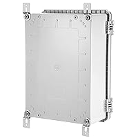 Vista 5 de Waterproof Electrical Junction Box IP67 ABS Plastic Enclosure with Hinged Cover with Mounting Plate, Wall Brackets