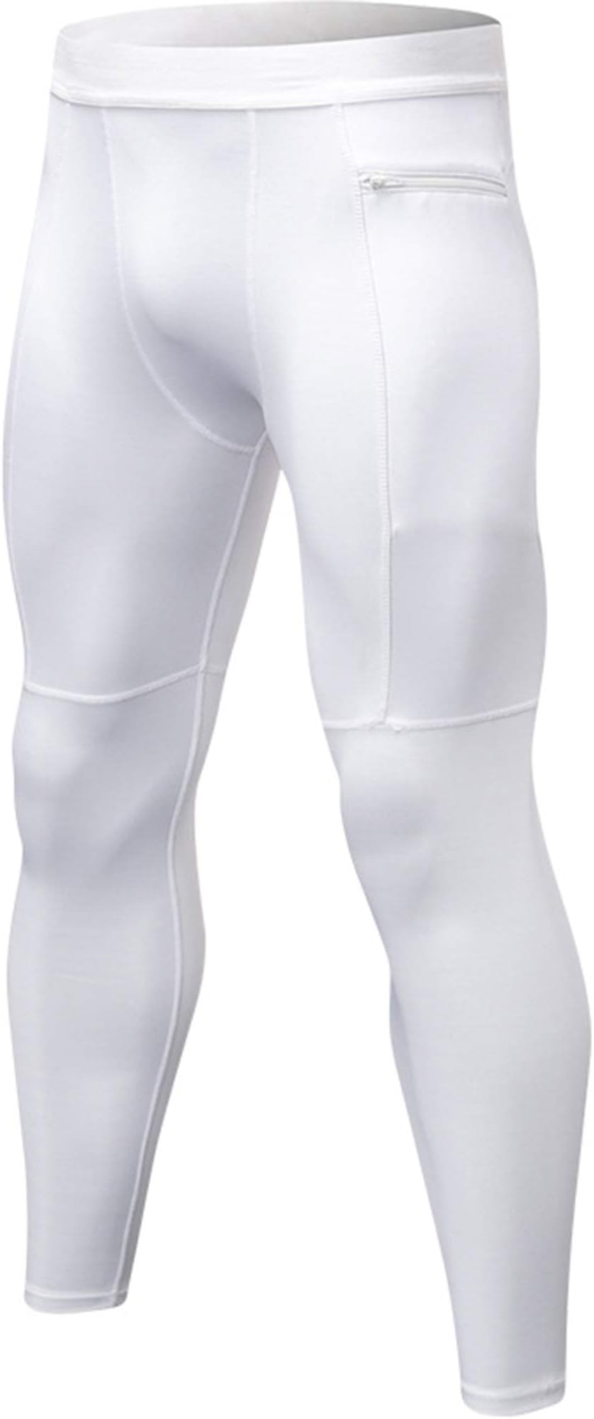 MACHLAB Men's Moisture Wicking Compression Pants Baselayer Cool Dry Sports Leggings Workout Tights with Pockets