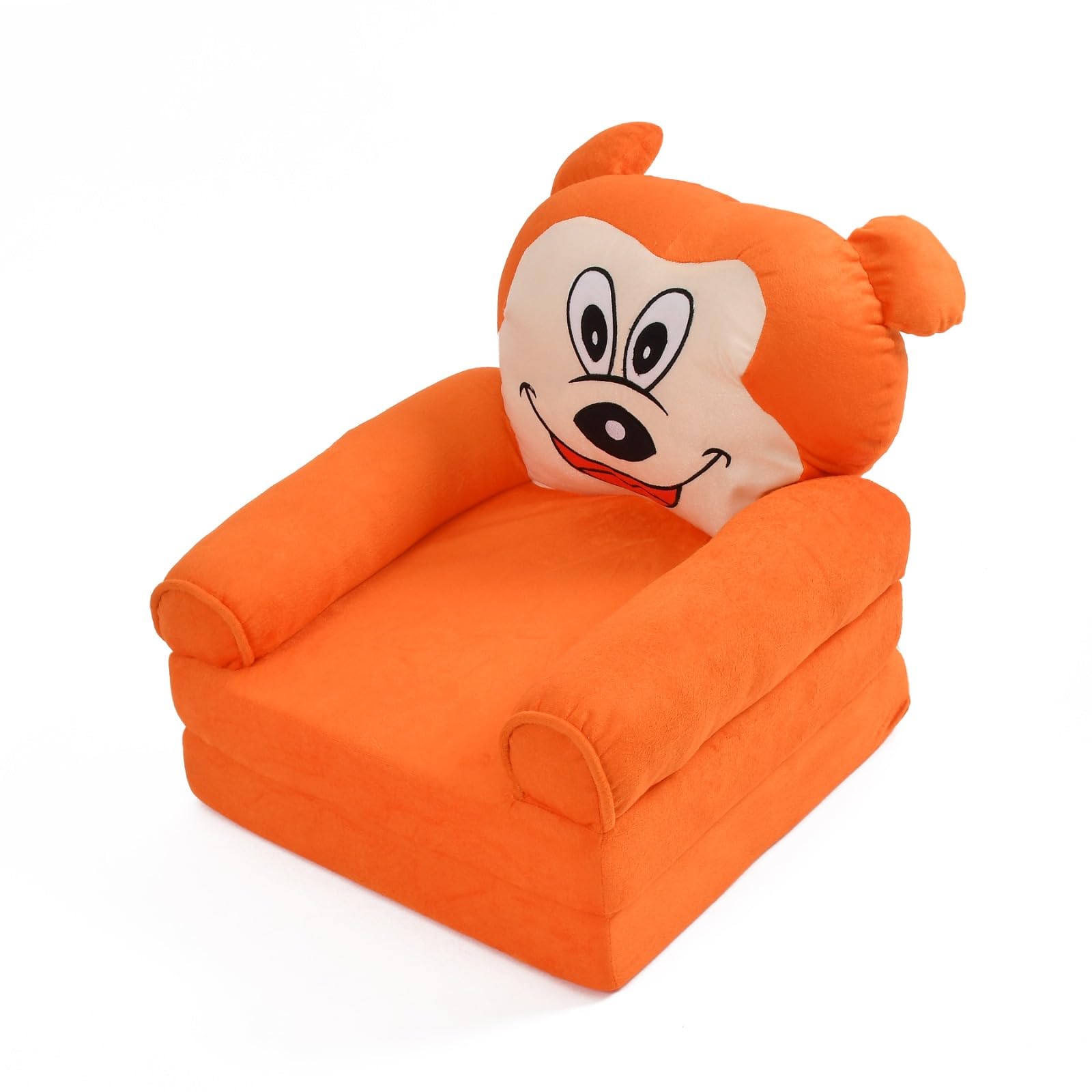Kitch Deco™ Pure Fiber Velvet Foldable Sofa Cum Bed for Kids 0 to 2 Years (Mouse Orange) (B0CL2GKLXK) Amazon Price History, Amazon Price Tracker