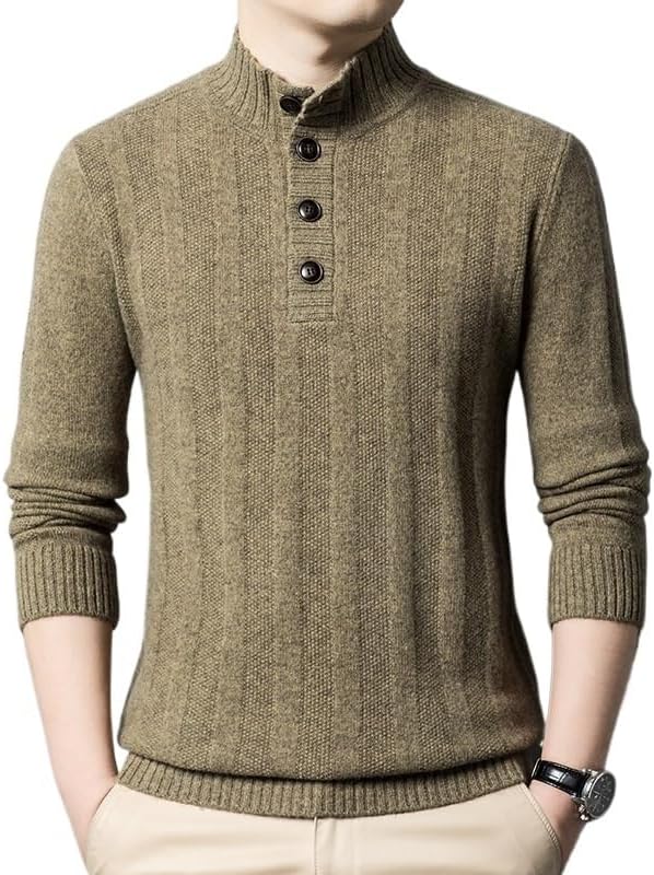 Woolen Sweater Men's Winter Warm Knitted Base Sweaters