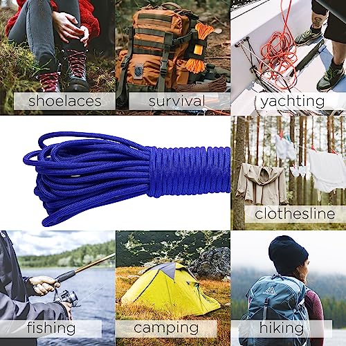 Image of TECEUM Reflective Paracord Rope 1000 - 1000ft /200ft /100ft /50ft - 40+ Colors - Glow in the Dark - para Cord - Utility Rope for Survival, Hunting & Camping Gear - Nylon String, Camping Rope, Tent Cord